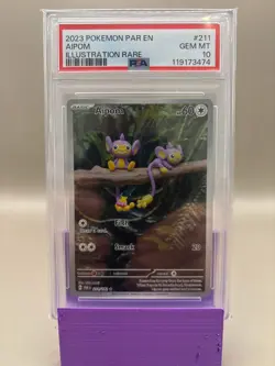 PSA 10 GEM Mint - Aipom #211 Pokemon Paradox Rift, Graded - Image 1