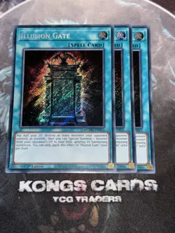 MZMU-EN023 Illusion Gate X3 Secret Rare YuGiOh! NEW PLAYSET - Image 1