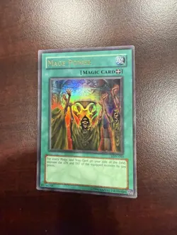 Mage Power YuGiOh! LON-050 Unlim. Original Print Ultra Rare MP (crease) - Image 2