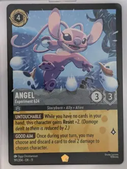 Disney Lorcana Winterspell Angel Experiment 624 191/204 Legendary Non-Foil - Image 1