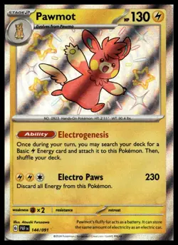 Pawmot 144/091 SV: Paldean Fates Pokemon Card | NM - Image 1