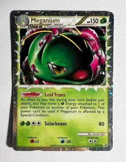 Pokemon MEGANIUM PRIME - HGSS08 HeartGold SoulSilver Promo - Image 1