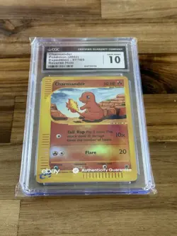 Pokemon TCG - Charmander - Expedition Set - Reverse Holo #97 - CGC 10 Gem Mint! - Image 1