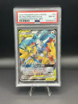 Pokemon TCG Moltres & Zapdos & Articuno GX 66/68 Hidden Fates Full Art PSA 8 - Image 1