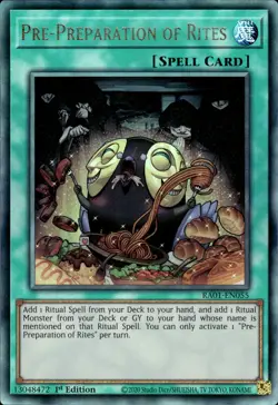Pre-Preparation Of Rites - Ultimate Rare 1st Edition RA01-EN055 - NM - YuGiOh - Image 1