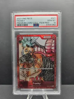 Franky OP01-021 (Premium Card Collection -ONE PIECE FILM RED Edition-) PSA 10 - Image 1