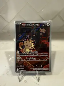 Pokemon TCG Team Rockets Meowth Card 203/182 Destined Rivals Set - Image 1