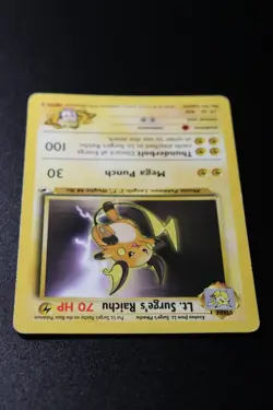 Pokemon Card - Lt. Surge's Raichu Gym Heroes 28/132 Rare Unlimited Ungraded - Image 3