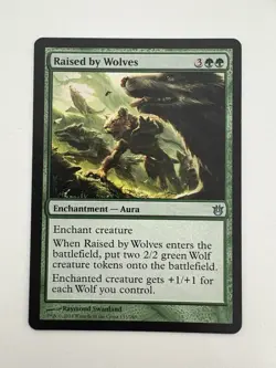 Raised by Wolves MTG Magic the Gathering Card NM Near Mint BRG - Image 1