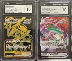 SEQUENTIAL CGC 10 RAYQUAZA VMAX TG29 TG20 SILVER TEMPEST SWORD & SHIELD POKEMON - Image 1