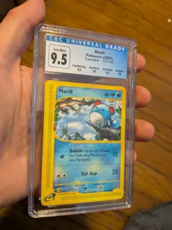 Marill GEM MINT 10 Pokemon Card 120/165 Reverse Expedition 2002 - Subgrades! - Image 1