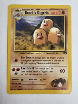 Brock’s Dugtrio Rare 22/132 - Pokemon Gym Challenge NM - Image 1