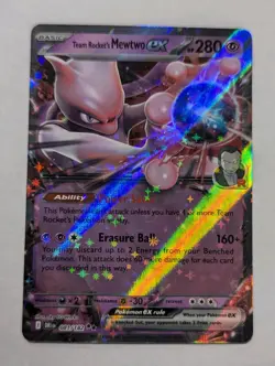 Team Rocket's Mewtwo ex 081/182 Sv10: Destined Rivals Holo Pokemon TCG NM - Image 1