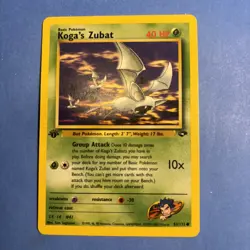 Pokemon TCG Koga’s Zubat 83/132 Gym Challenge 1st Edition - Image 1