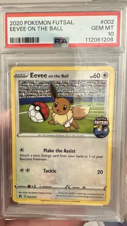 2020 Pokemon Futsal Eevee On The Ball PSA 10 - Promo 002 - Image 1
