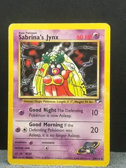 Sabrina's Jynx 59/132 Uncommon Gym Heroes Pokemon Unlimited Heavily Played - Image 1