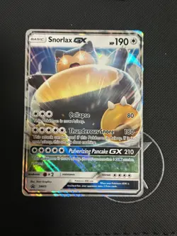 Snorlax GX SM05 Sun & Moon Black Star Promo Holo Pokemon Card - Image 1