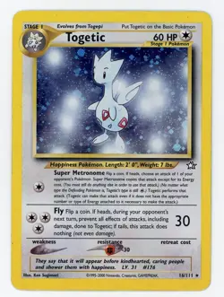 Togetic Holo - Pokemon 2000 Neo Genesis #16 EX-MT - Image 1