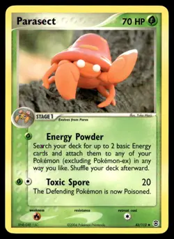 EX-NM FireRed & LeafGreen Parasect Uncommon 43/112 2004 Pokemon TCG - Image 1