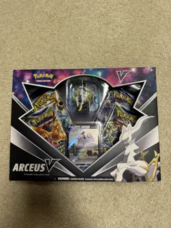 Pokemon TCG Arceus v Figure Box 4 Pack, Cosmic Eclipse/Brilliant Stars Sealed - Image 1
