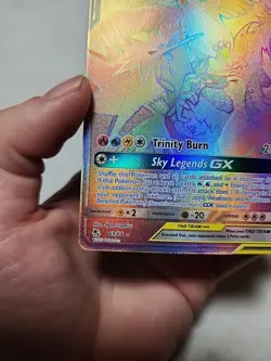 Rainbow Moltres Zapdos Articuno GX Secret Rare Pokemon 69/68 Tag Team Holo NM-M - Image 4