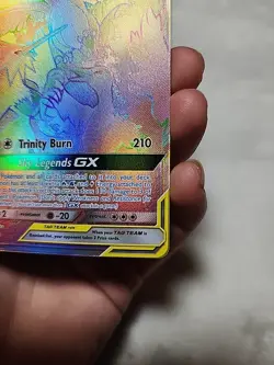 Rainbow Moltres Zapdos Articuno GX Secret Rare Pokemon 69/68 Tag Team Holo NM-M - Image 5