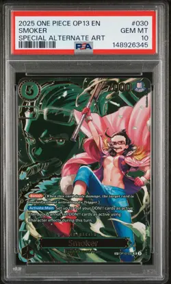 2025 ONE PIECE OP13-CARRYING ON HIS WILL SPECIAL ALTERNATE ART SMOKER PSA 10 - Image 1