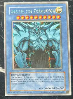 Yugioh Obelisk The Tormentor GBI-002 Secret Rare NM-LP Single Card English Rare - Image 1
