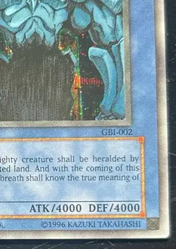 Yugioh Obelisk The Tormentor GBI-002 Secret Rare NM-LP Single Card English Rare - Image 3