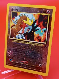 Entei Reverse Holo Swirl 34 WotC Black Star Promo Near Mint Vintage Pokemon - Image 3