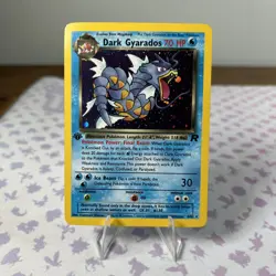 Pokemon Dark Gyarados 8/102 1st Edition Holo Rare Team Rocket LP - Image 1