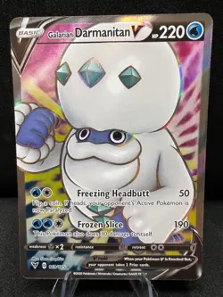 Galarian Darmanitan V 169 Holo Ultra Rare 185 Vivid Voltage Pokemon 2020 - Image 1