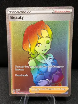 Beauty 194 Holo Rainbow Rare 185 Vivid Voltage Pokemon 2020 - Image 1