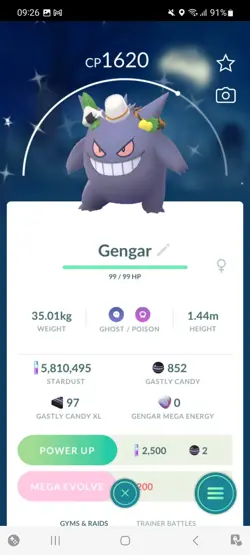 Pokemon Go Shiny Gengar Halloween Hat - Image 1