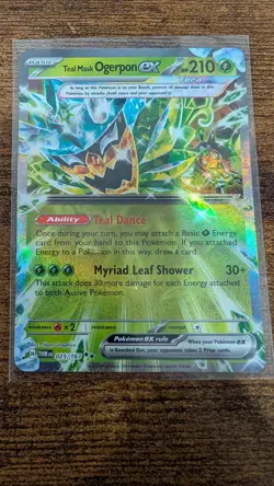 Pokemon Twilight Masquerade - #25/167 Teal Mask Ogerpon ex Double Rare Holo - Image 1