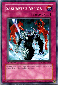 Sakuretsu Armor - SDRL-EN036 - Common - 1st Edition LP Yugioh Starter Deck Cards - Image 1