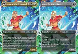 Aang, at the Crossroads // Aang, Destined Savior - Foil Extended Art TLA NM MTG - Image 1
