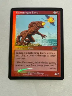 MTG FOIL Flametongue Kavu Planeshift Magic the Gathering - Image 1
