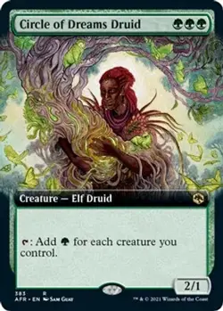 Circle of Dreams Druid # 383 Borderless MtG AFR Rare - Image 1