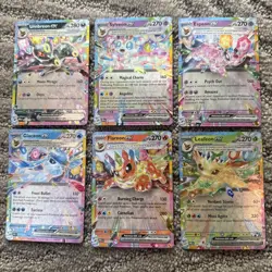 Pokemon TCG Eeveeloutions EX Double Rare Holo Prismatic Evolutions Card Lot - Image 1