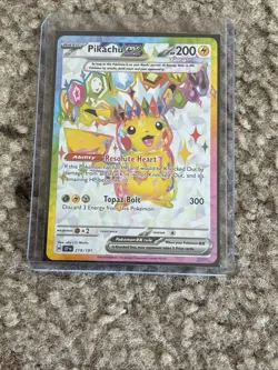 pokemon pikachu ex 219/191 surging sparks ultra rare rainbow border - Image 1