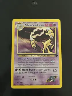 Pokemon TCG Sabrina's Alakazam 16/132 Gym Challenge Holo Rare (MP/HP) - Image 1