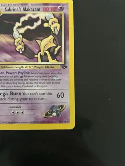 Pokemon TCG Sabrina's Alakazam 16/132 Gym Challenge Holo Rare (MP/HP) - Image 5