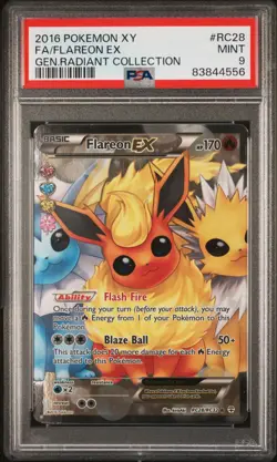 Flareon EX Generations Radiant Collection RC28 PSA 9 Pokemon Card - Image 1