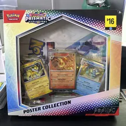 NEW Pokemon TCG S&V Prismatic Evolutions Poster Collection Box Sealed DG Sticker - Image 1