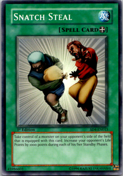 Yugioh Snatch Steal SD4-EN015 Common 1st Ed - VLP - Image 1
