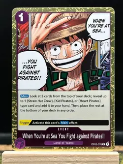 One Piece TCG - When You're at Sea You Fight Against Pirates!! - RARE EVENT Gold - Image 1