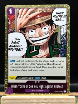 One Piece TCG - When You're at Sea You Fight Against Pirates!! - RARE EVENT Gold - Image 3