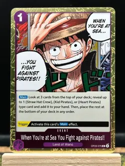 One Piece TCG - When You're at Sea You Fight Against Pirates!! - RARE EVENT Gold - Image 5