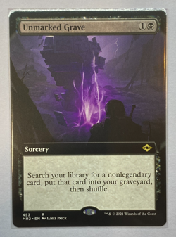 MTG - Modern Horizons 2 - Unmarked Grave - Extended Art - NM - Image 1